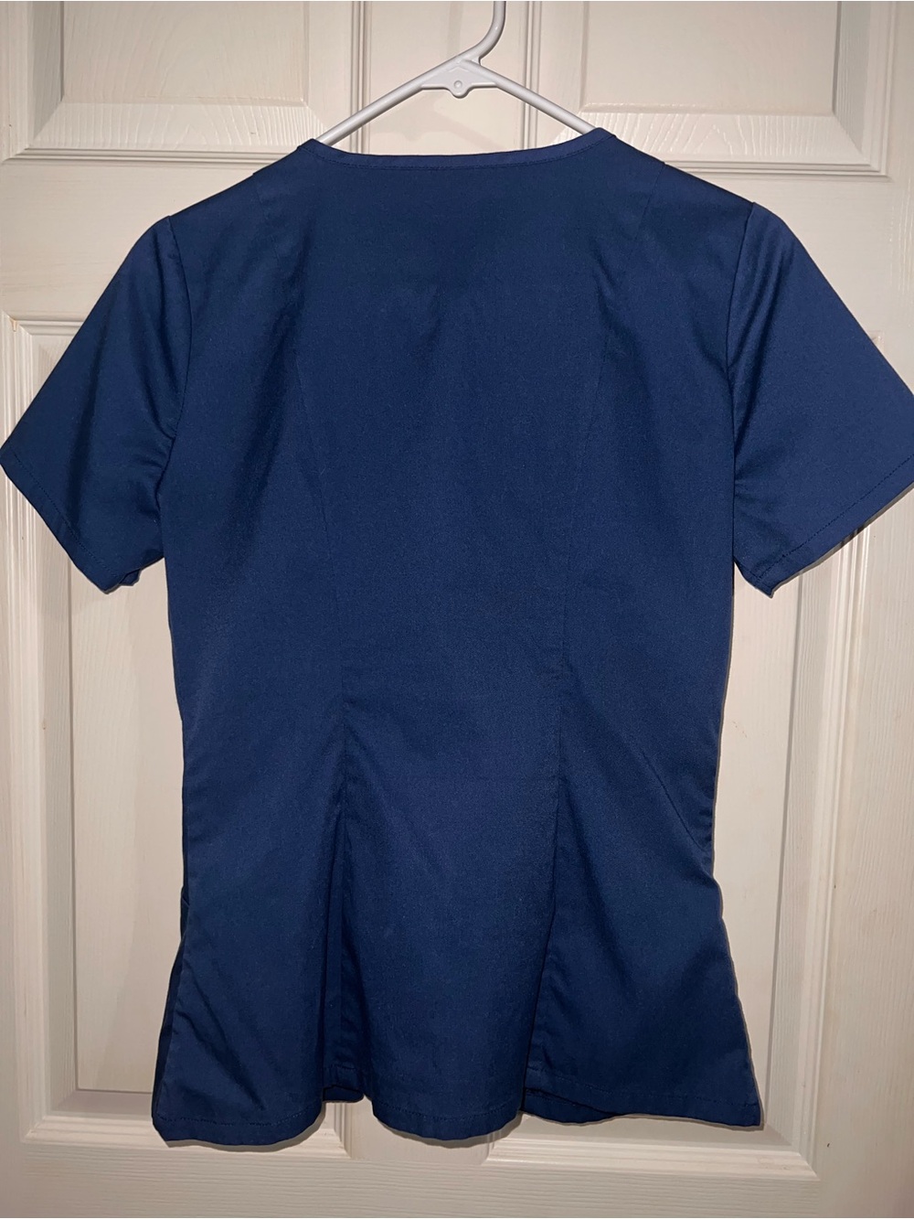 Jaanuu Navy Short Sleeve Zip Front Scrub Top and Pants set - Picture 4 of 6